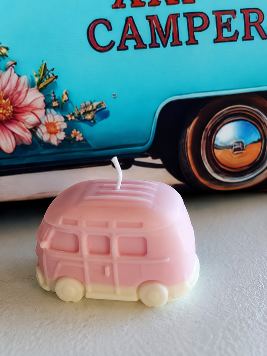 [Rutas de libertad] Campers color rosa y blanco «Rumbo libre»