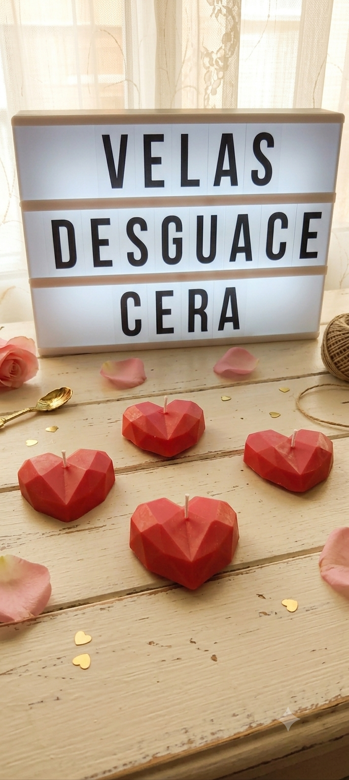 [Latidos de Cera] Velas corazón rojo «Latido Carmesí»