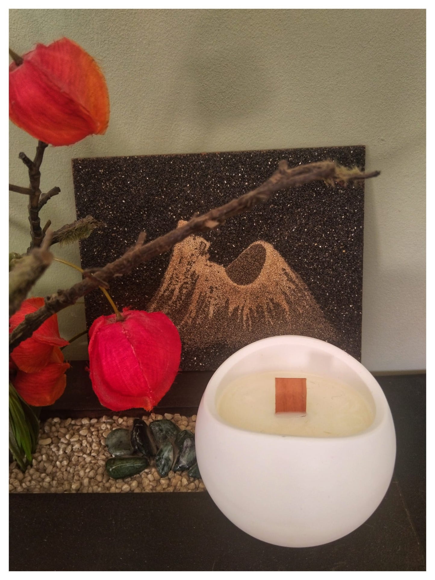 [Refugio Interior] Vela aroma melocotón «Órbita serena»
