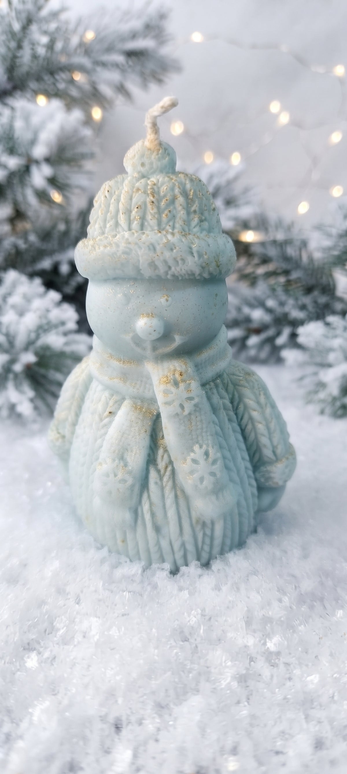 02. [Navidad] Vela «Muñeco de nieve»