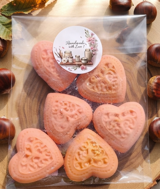 [Wax]  Corazones naranjas aroma castaña