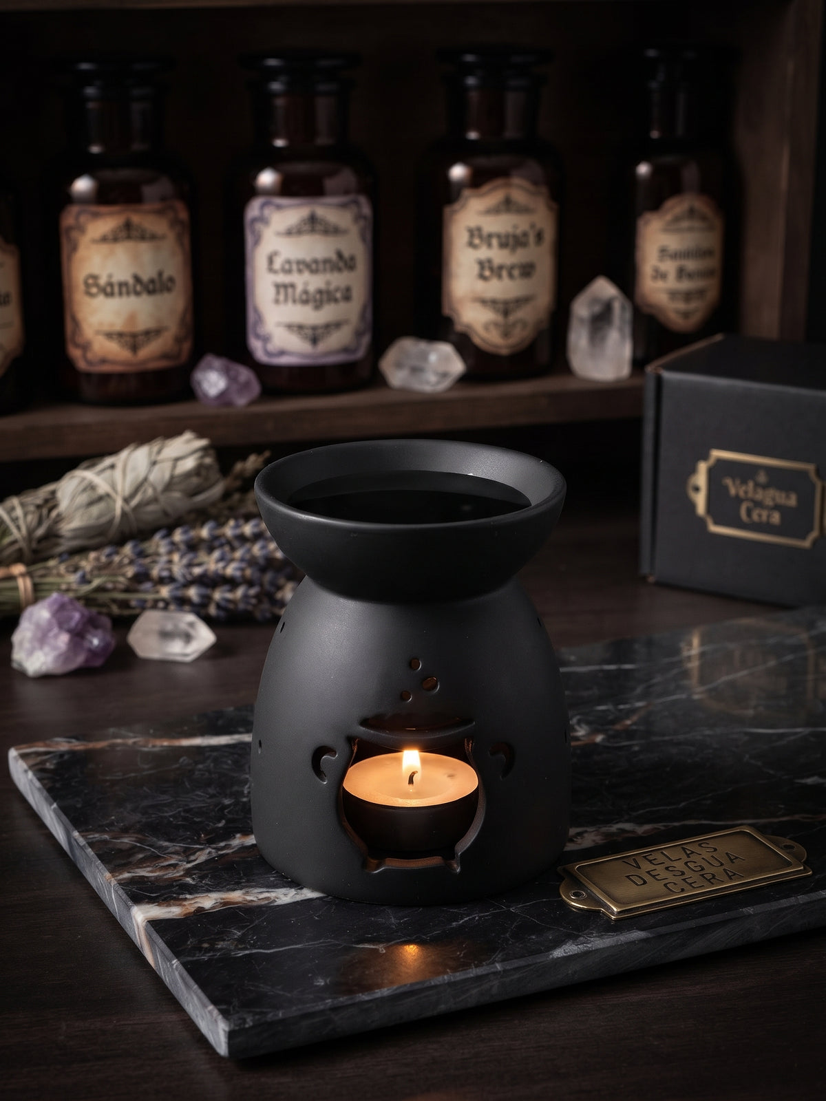 01. [Halloween] Quemador de Wax melts «Caldero místico»