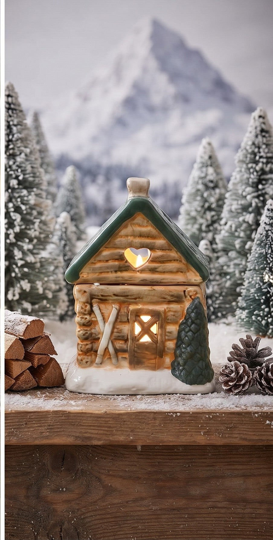 02. [Navidad] Quemador de Wax melts «Cabaña invernal»