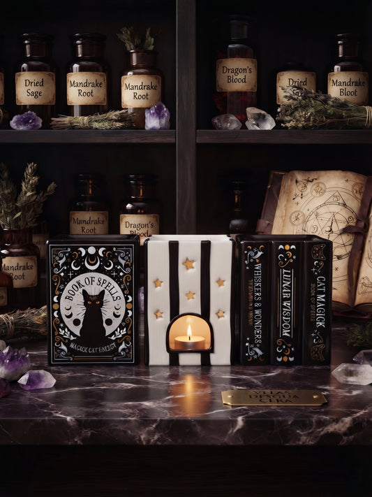 01. [Halloween] Quemador de Wax melts «Hechizos felinos »