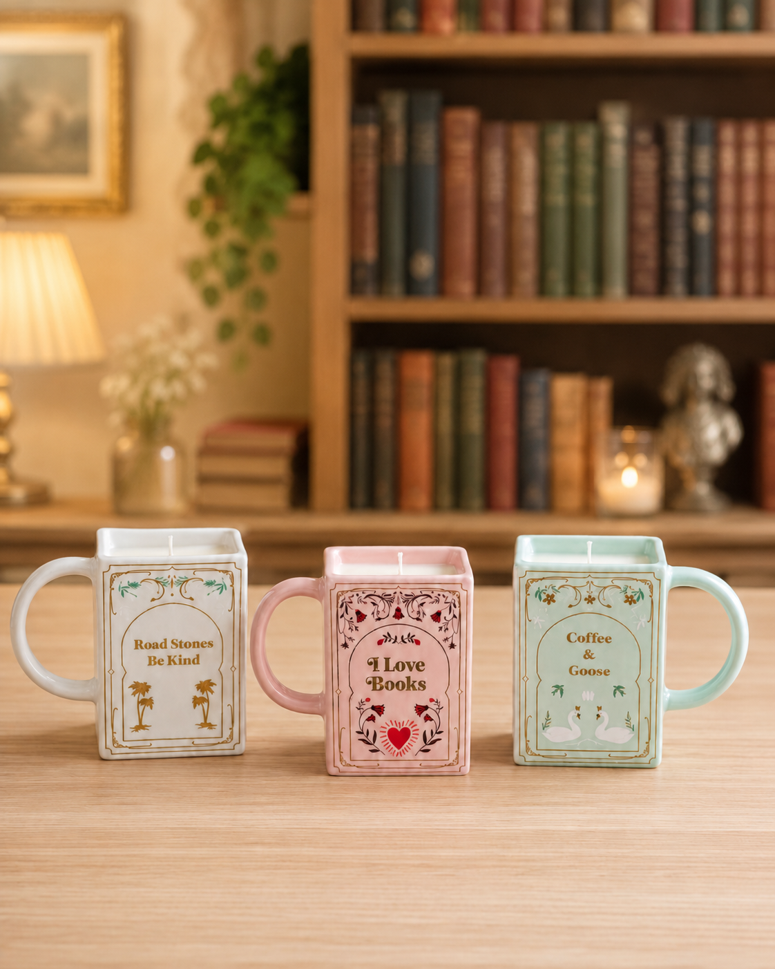[Rituales de lectura] Taza «Entrepáginas Verde · Flor de algodón»
