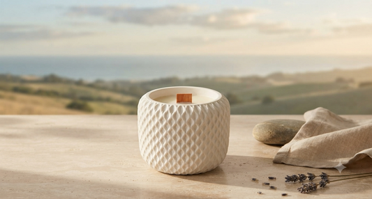 [Refugio Interior] Vela aroma melocotón «Trama de calma»